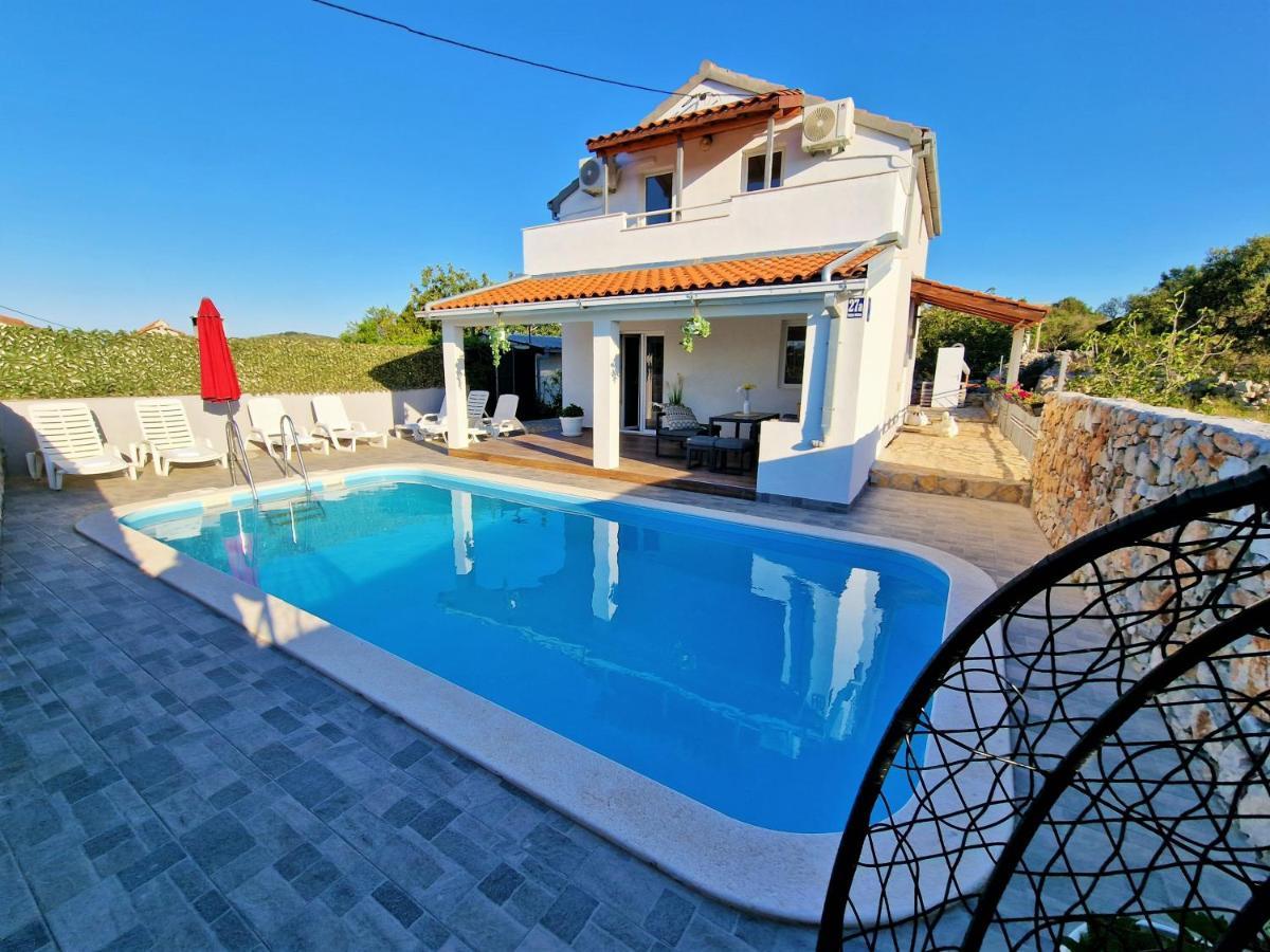 Anas Lagoon Holiday House With Pool At Azure Beach Drvenik Mali Exterior foto